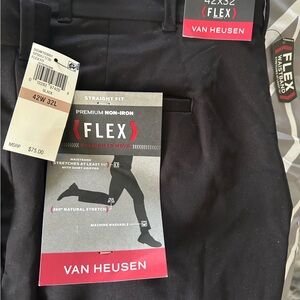 42Wx32L Black Flex Waistband Trousers